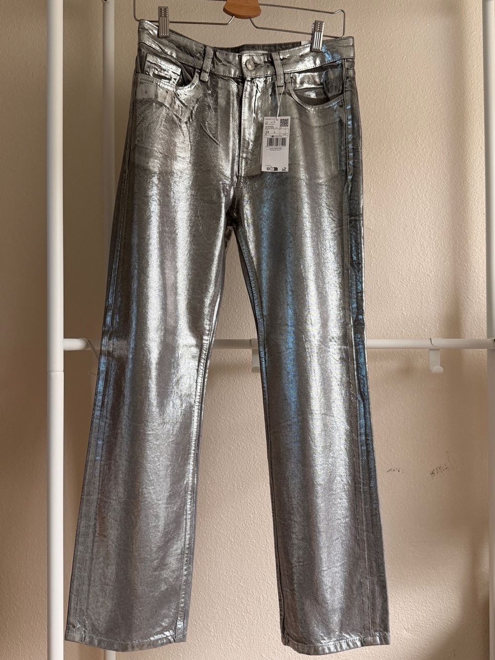 Mango Straight Foil Jeans Jeans